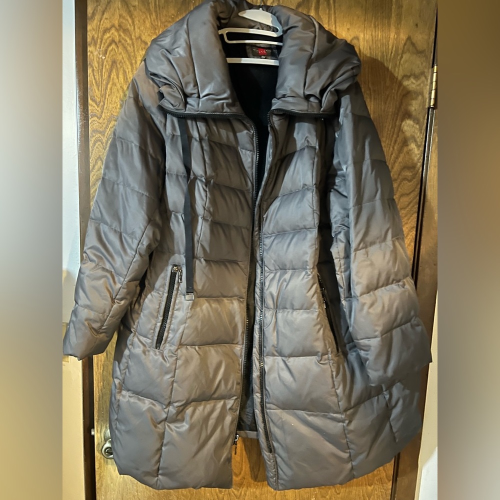 Gallery Women's Charcoal Long Puffer Coat